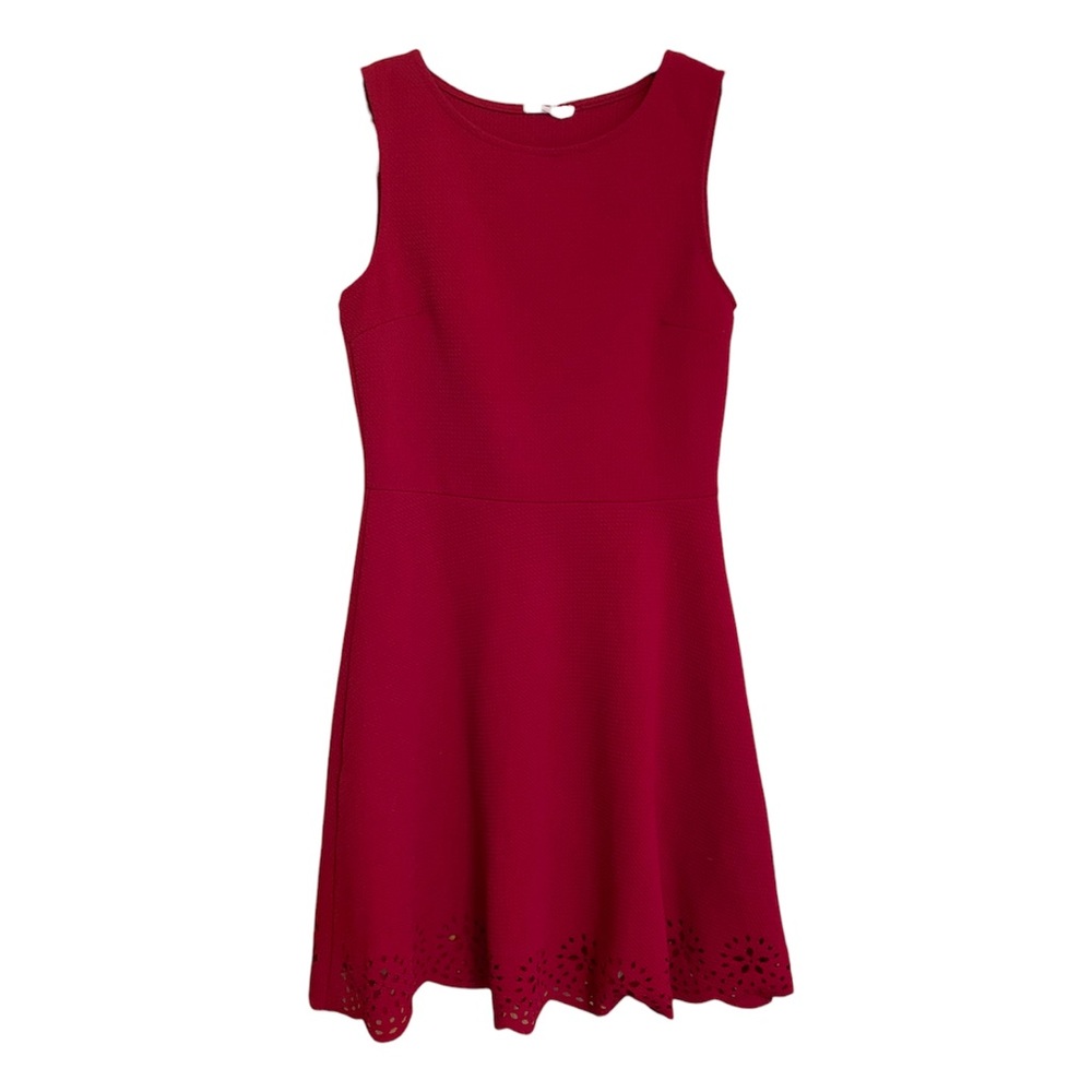 Red Knit Fit-and-flare Dress - size S